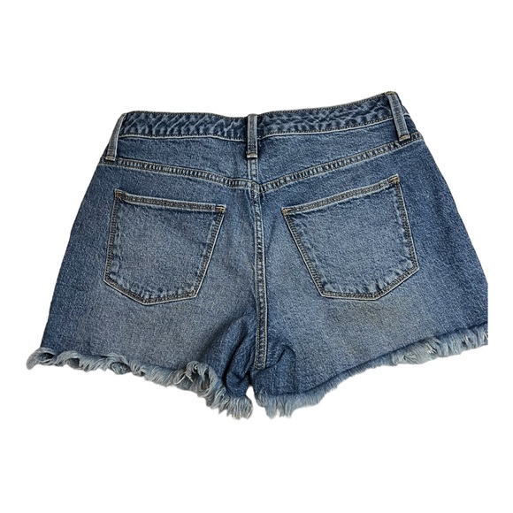 universal thread High Rise Shortie Raw Hem Fray Denim Jean Shorts 6 - Picture 3 of 4